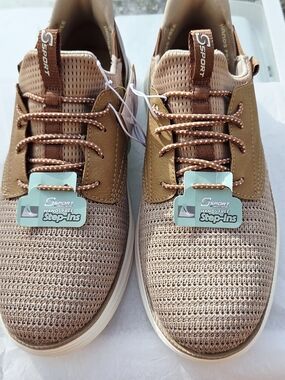 Sporto Hands-Free Step-Ins Men's Casual Knit Sneakers - Brown